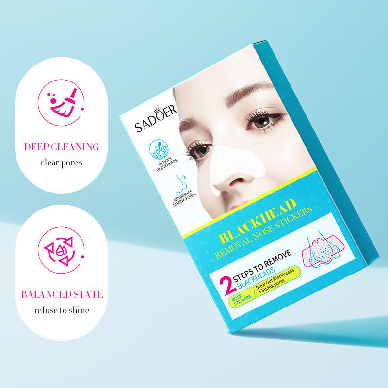 Blackhead Removal Nose Strips SADOER Two-step Blackhead Removal Cleansing and Pore Refining Cross-border Wholesale
