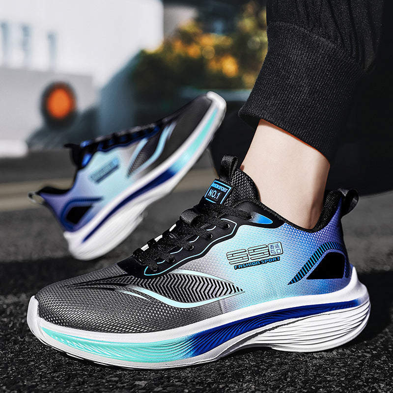 Autumn New Men's Mesh Breathable Sports Casual Running Shoes Ultra-light Thick-soled Non-slip Trendy Fashion Men's Shoes