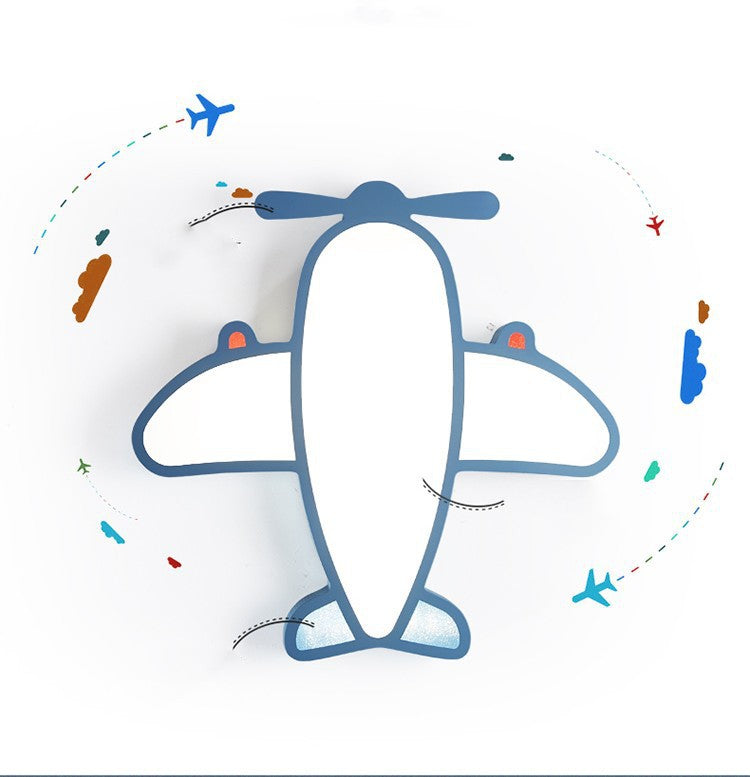 Children's Room Lamp Modern Simple Nordic Creative Boys and Girls Bedroom Airplane led Ceiling Light Non-Glaring Study Lamp