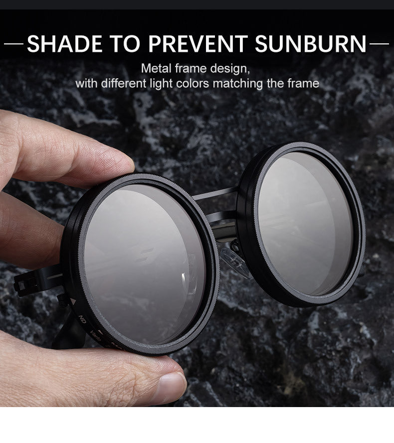 ND9Adjustable Light Reduction Sunglasses HD Polarized Fishing Sun Protection Sunglasses Manual Light Reduction Rotating Lens Glasses