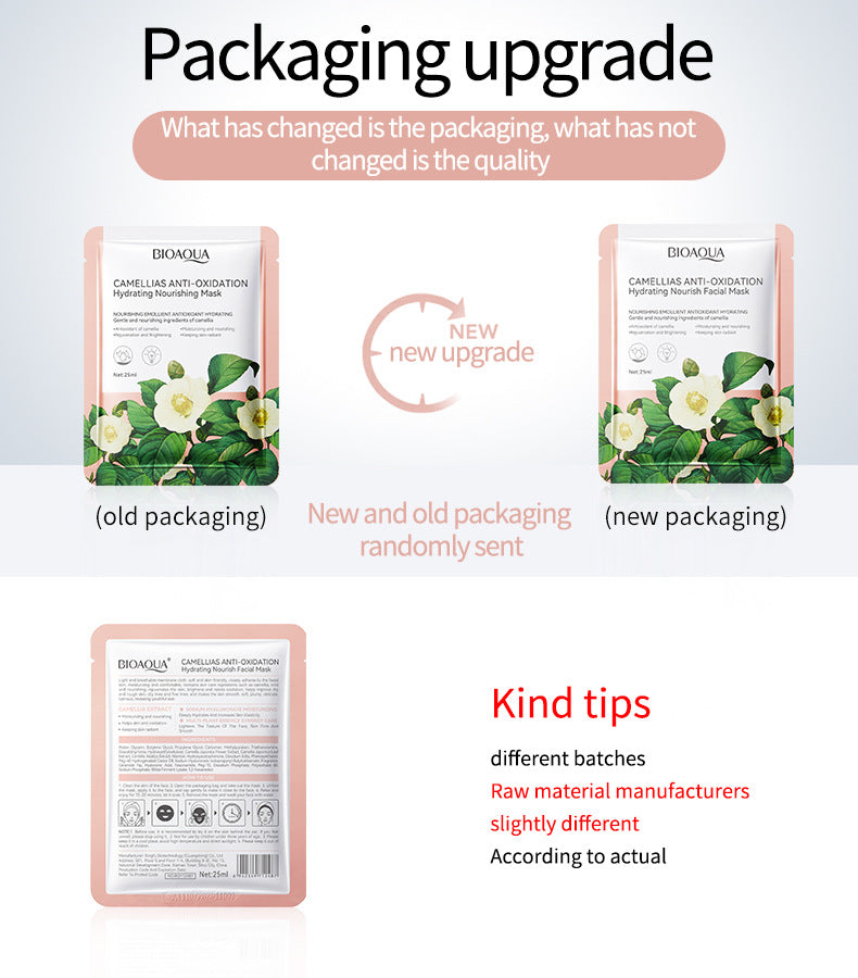 Camellia Mask BIOAOUA Hydrating Moisturizing Tablets Cross-Border Wholesale Manufacturer