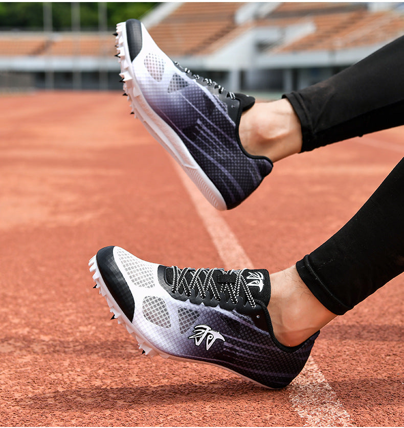New Track and Field Spikes Men's Full Palm Carbon Plate7Student Physical Education Training Running Shoes for Long Jump and Middle Distance Running for Women