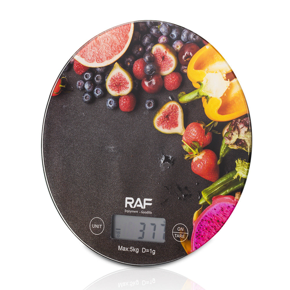 RA  Stainless Steel LCD Display Multi-unit Conversion Tare Function Waterproof Kitchen Scale Electronic Scale Limit5kg