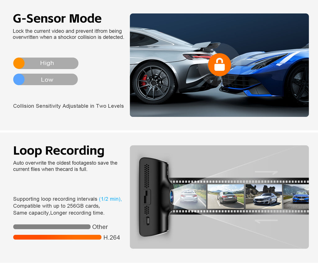V27Hd4K Driving Recorder WiFi Mobile Phone Interconnection GPS Track Front and Rear Dual Recording Parking Monitoring
