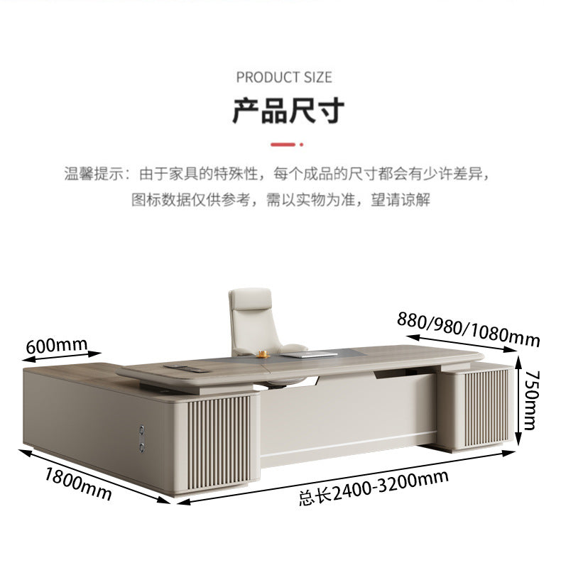 Painted Executive Desk Large Desk President Leader Chairman Manager Office Simple Modern Office Desk and Chair Set