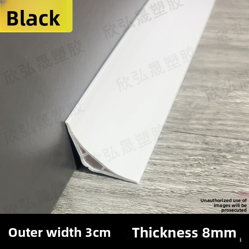 PVC Inner corner trim for wooden flooring, decorative corner strip, self-adhesive arc edge trim for wardrobe, triangular edge trim