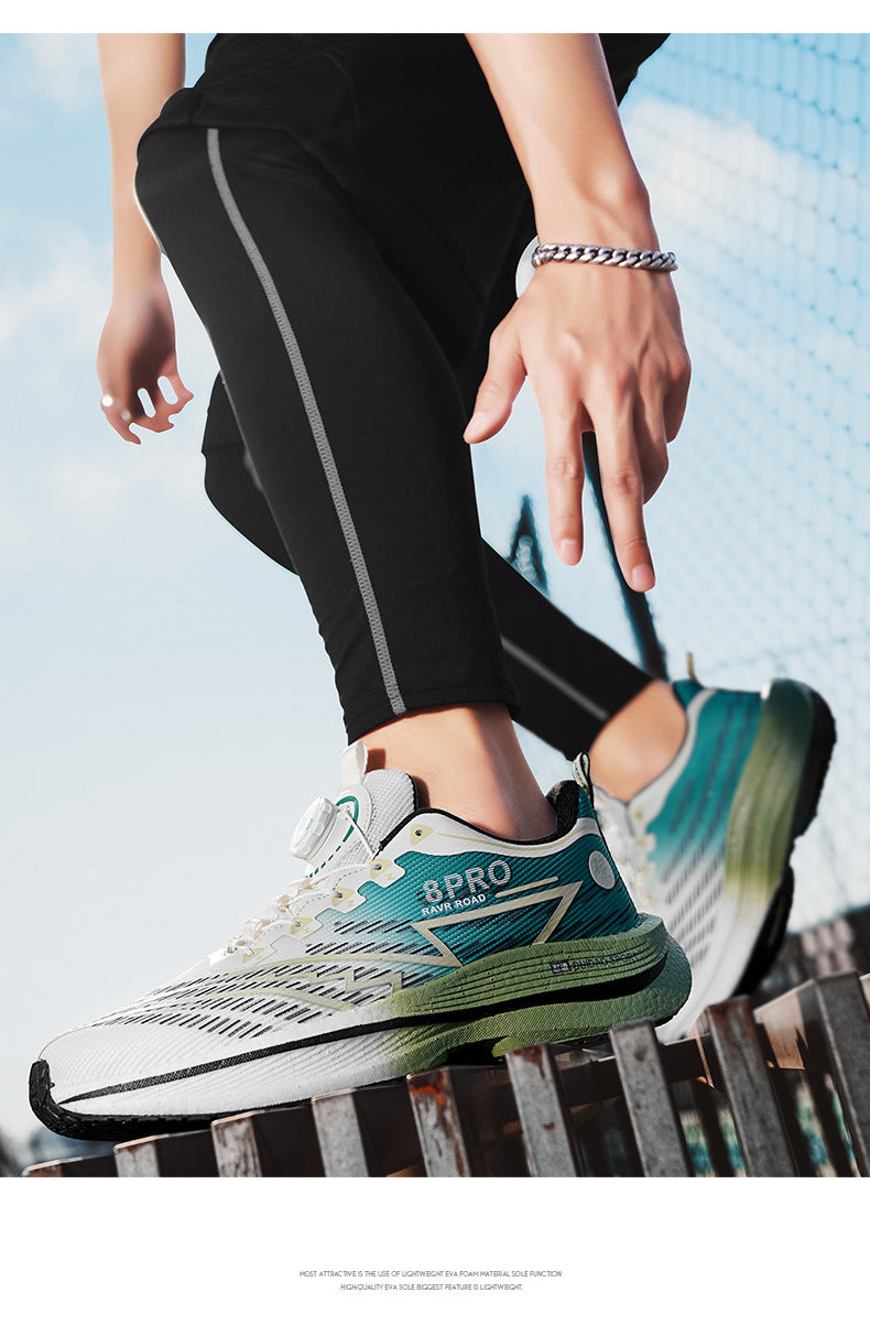 2025New8pro Full Palm Carbon Plate Racing Shock Absorption Running Shoes Men and Women Couples Rotating Buckle Youth Shoes Sports