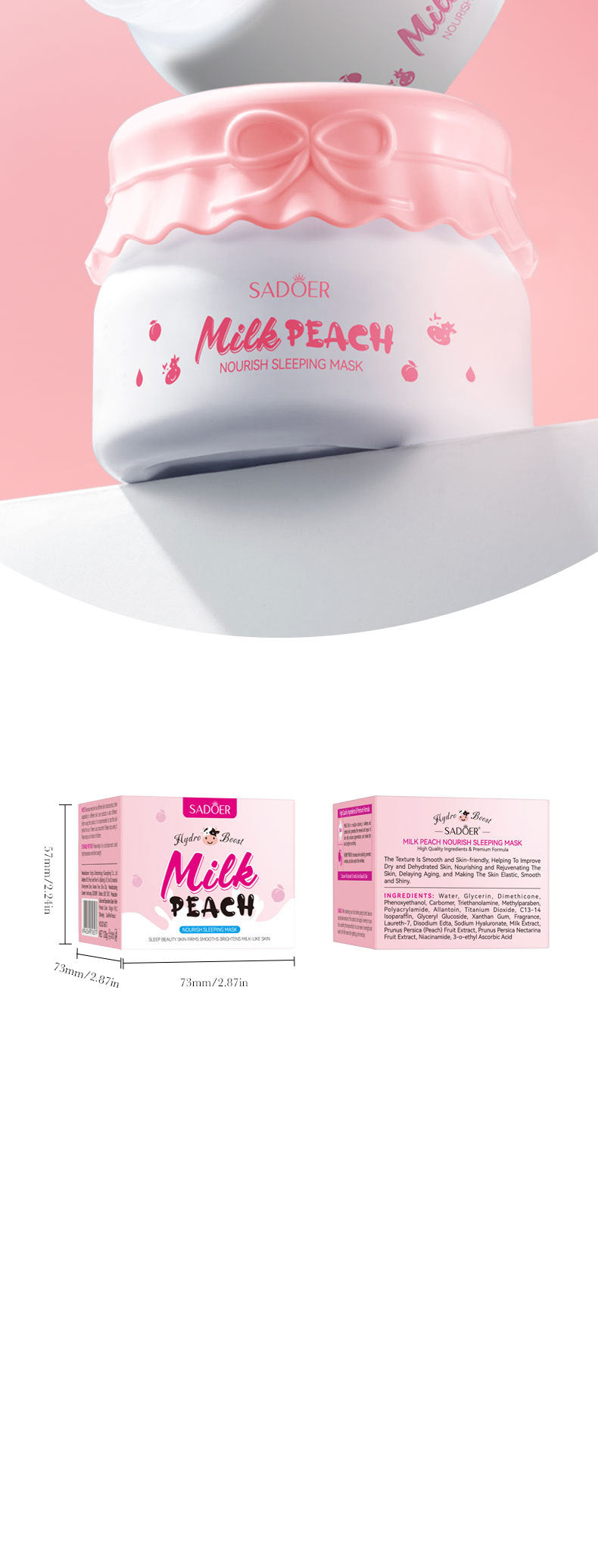 Fruit Mask120gSADOER Milk Nourishing Hydrating Moisturizing Sleeping Mask Cross-Border Wholesale