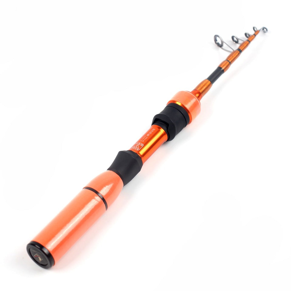 Scaling UL Orange Lure Fishing Rod for Bass Carbon Portable Lure Rod Lightweight and Soft Universal Small Fish Fishing Rod