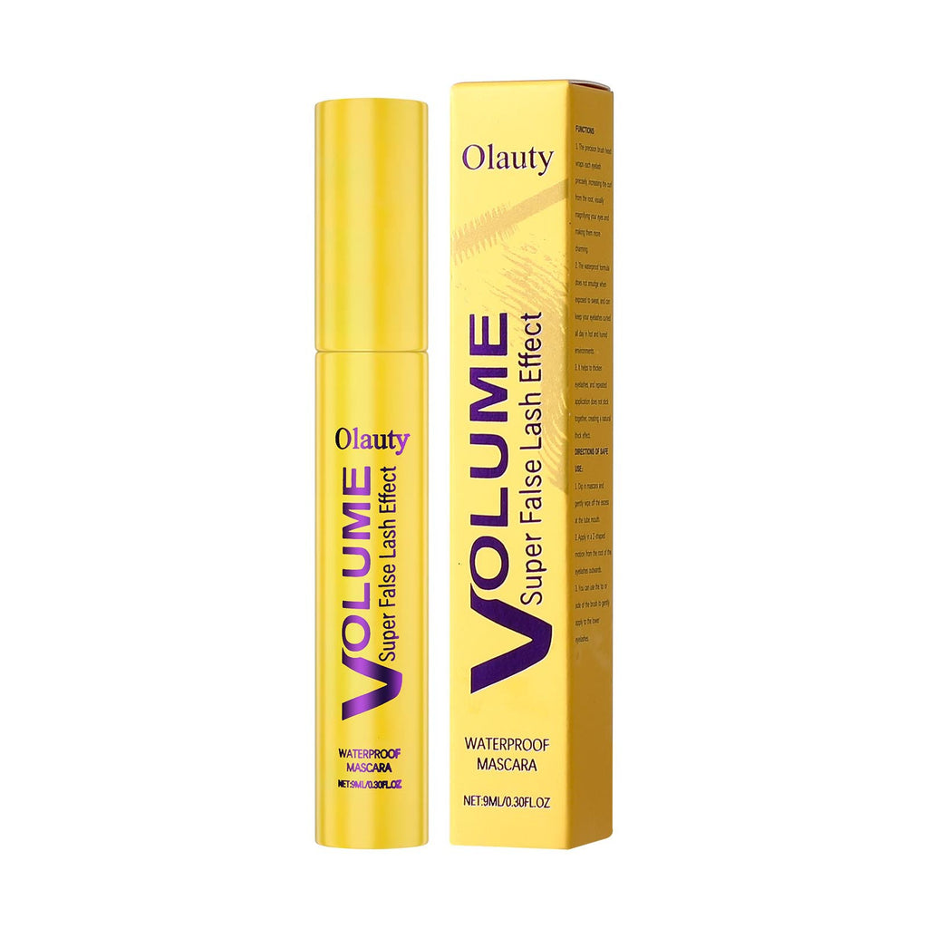 tkOlauty False Eyelashes Waterproof Mascara9ml Long-lasting non-smudge fiber volumizing curling mascara
