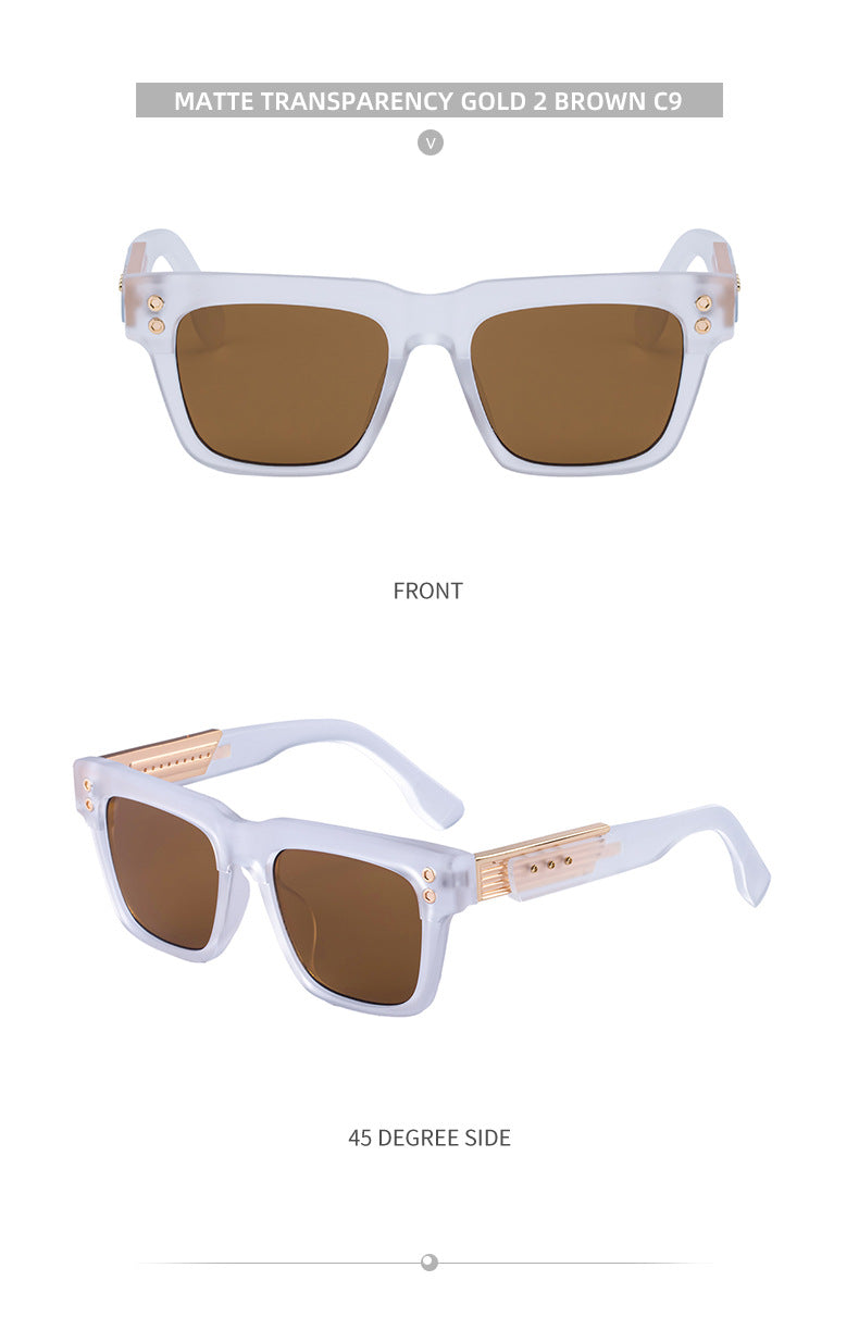 Men's Square Frame Sunglasses2025New European and American style sunglasses for men with a high-end fashion retro design and sun protection