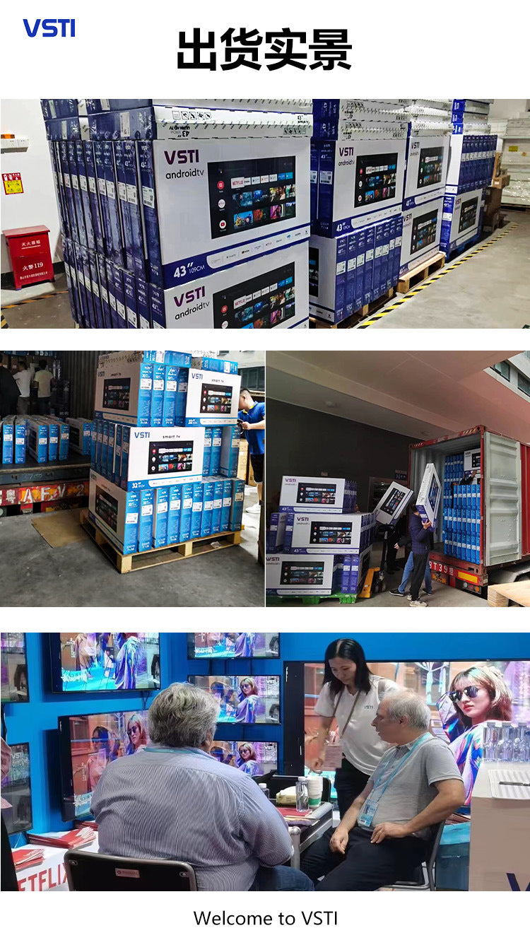 55inch foreign trade TV English international version QLED Screen Google Android4K UHD Kara OK Television