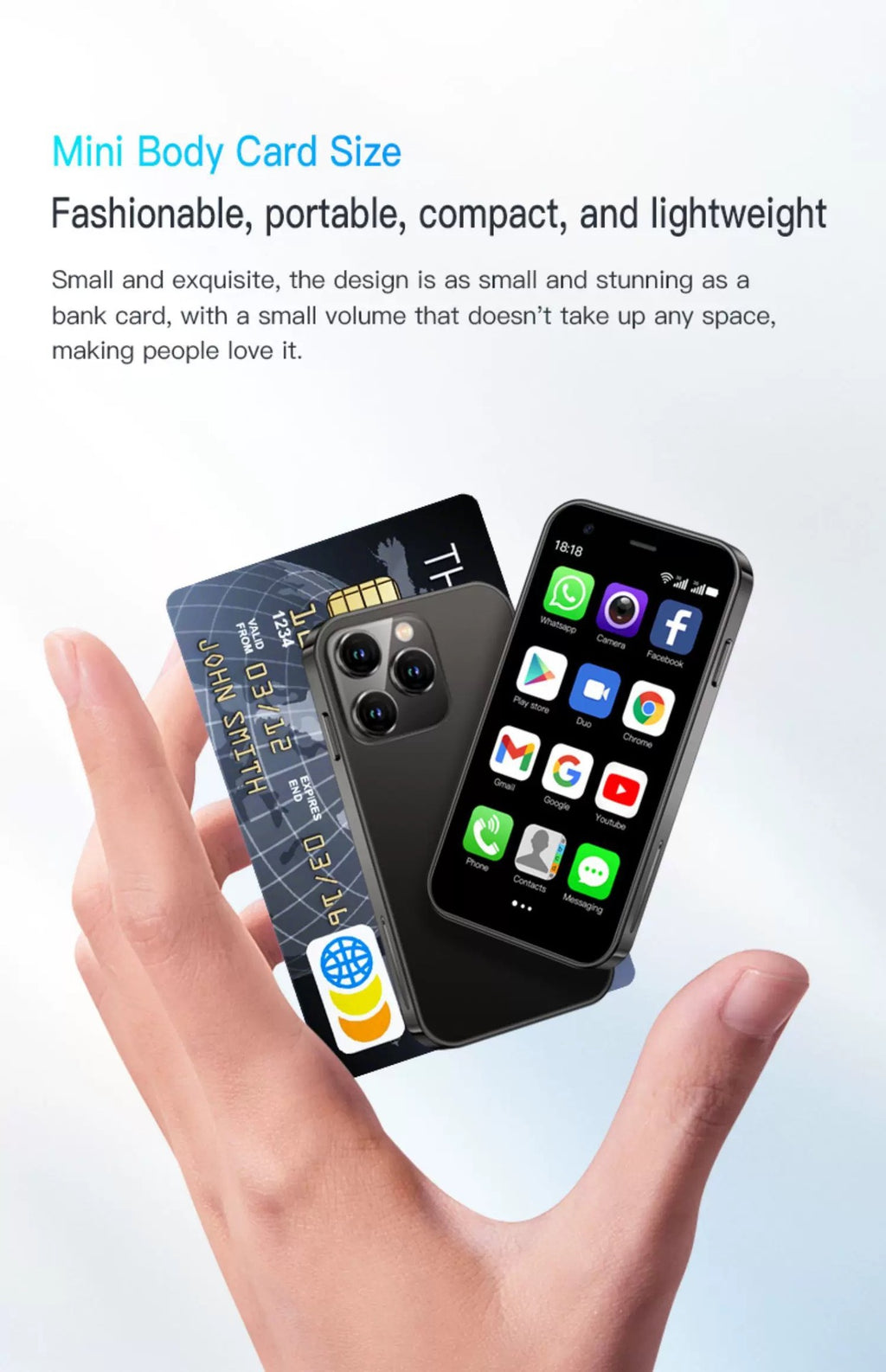 New Mobile Phone XS15 Smartphone Dual SIM Mini Phone Straight Touch Screen Android3G Hot-selling Small Mobile Phone