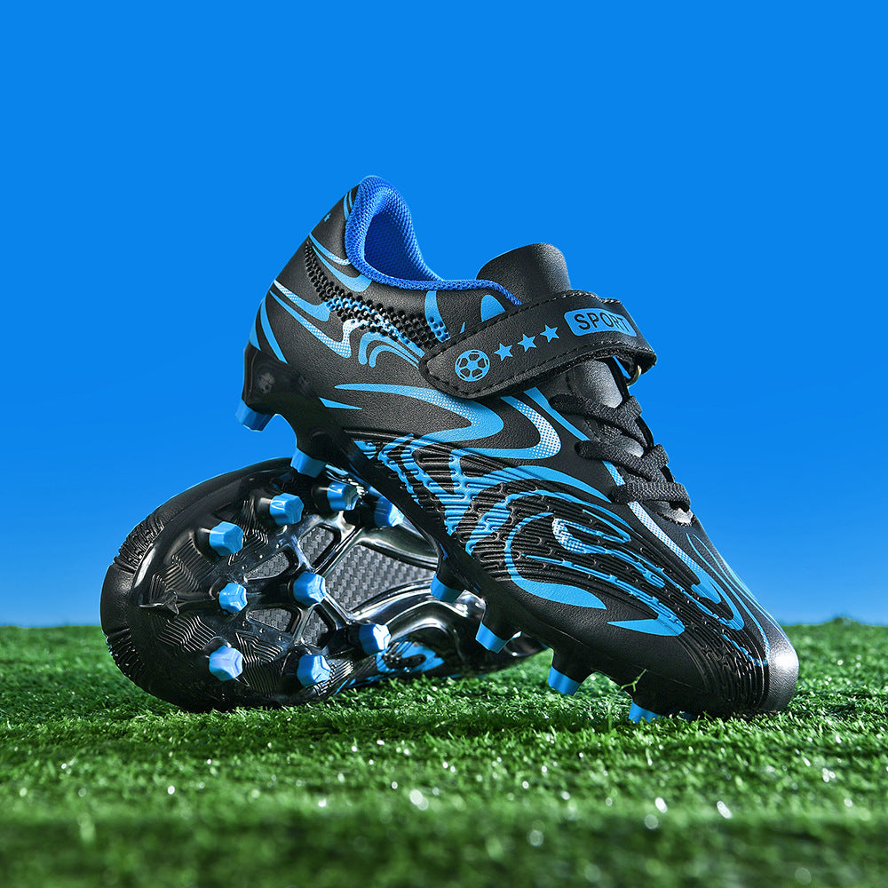 2025New Football Shoes for Men and Women, Medium and Large Children, Students, Long Spike Training Shoes, Youth Grass and Artificial Grass Field Sports