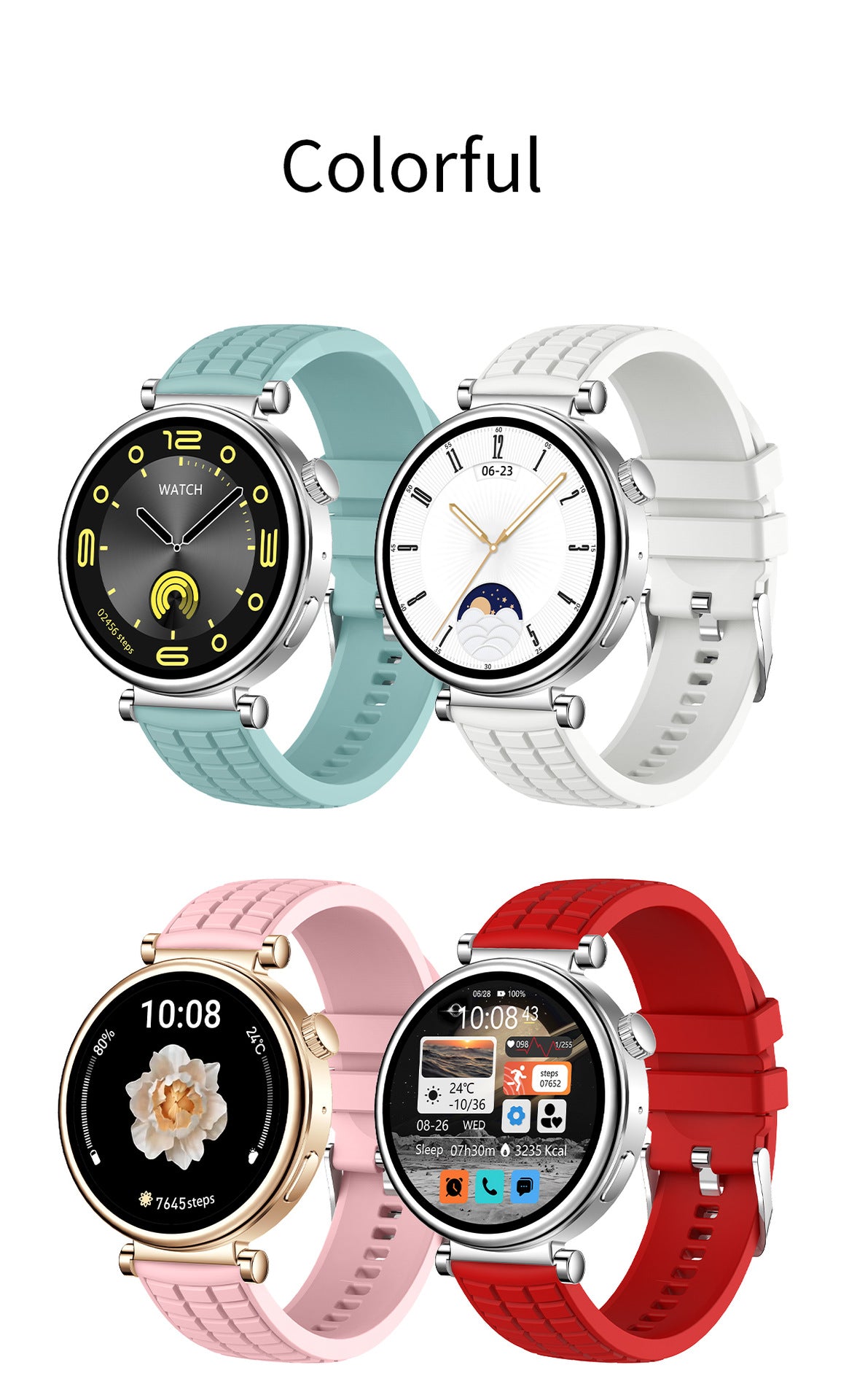 Z01 Mini Smart Watch Bluetooth Call True Heart Rate Step Sleep Monitoring Exquisite Ladies Outdoor Sports