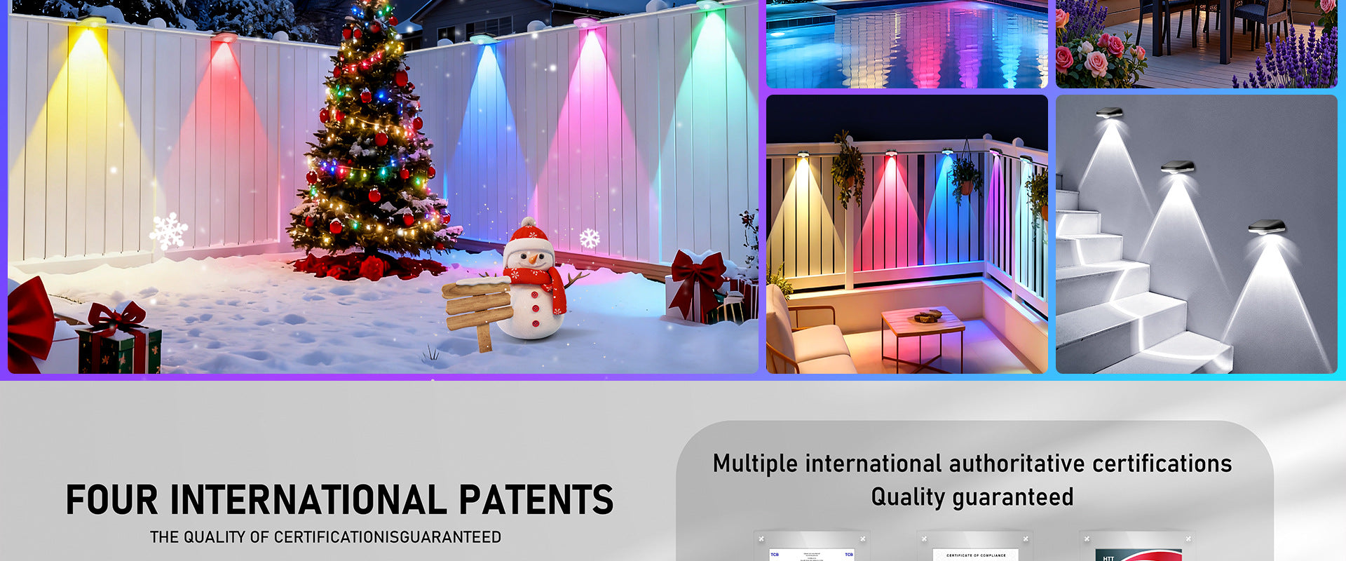 Bluetooth fence light RGBCW Iridescent Fence Light Wall Washer Light Fence Light Garden Light Waterproof Decorative Light