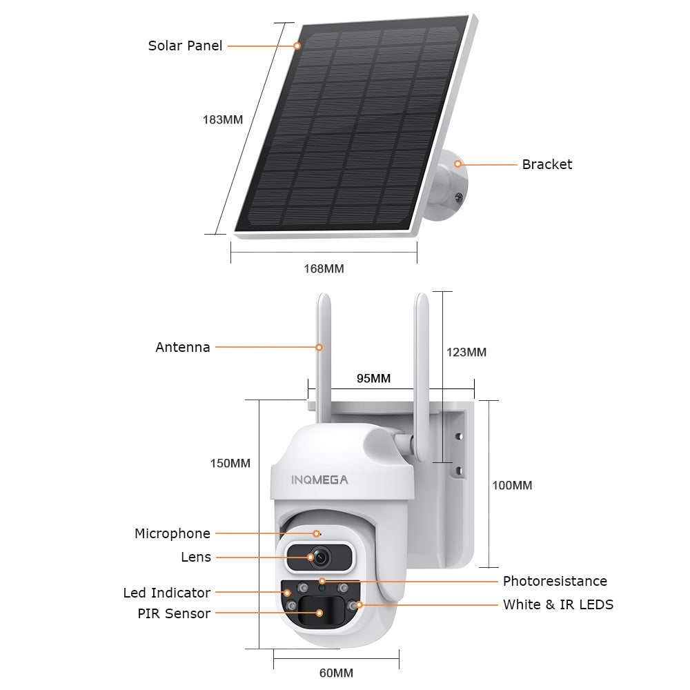 New4G Solar Camera Camera300Wan HD Full Color Night Vision Surveillance Outdoor Camera