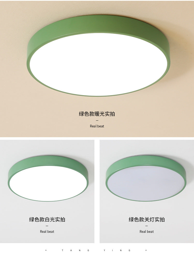led Ceiling Light Round Bedroom Room Light Nordic Macaron Home Dining Room Study Hallway Balcony Lighting