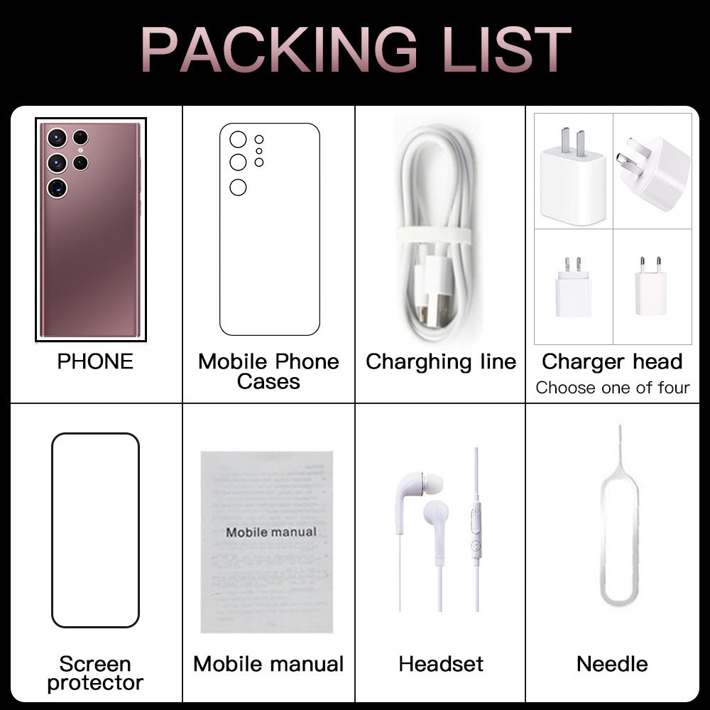 Popular S22Ultra 5G Smartphone7.2Large Screen Mobile Phone3+32Android Phone Wholesale