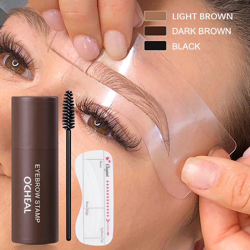 AliExpress Ouqianya Eyebrow Powder Stick Stamp with Eyebrow Card+Eyebrow Brush Long-lasting Multi-functional Eyebrow Dye Cream1.8g