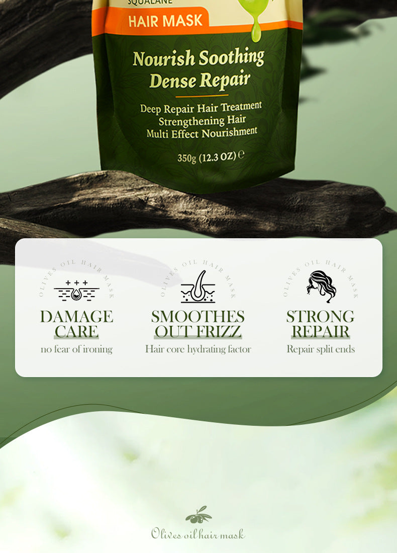 Olive Oil Hair Mask350g SADOER Repair and Improve Frizz Bagged Hair Mask Cross-Border Wholesale