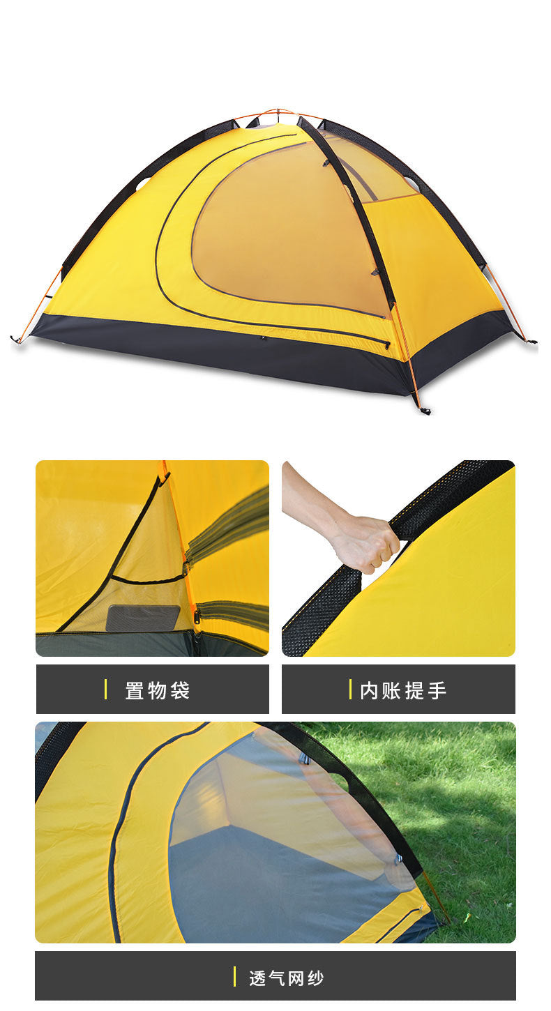 Canopy Tent Camping Supplies Double Layer Tent Hiking Portable Rainproof Tent Outdoor Heavy Rainproof Camping Gear