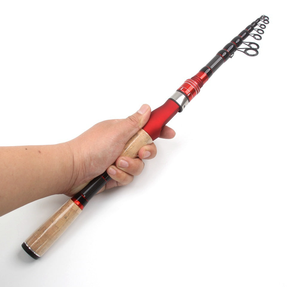 Ultra Short Ultra Light Portable Fishing Rod Carbon Fiber Telescopic Lure Rod Vibration Style Fashionable Lure Rod Lightweight Casting Small Sea Rod