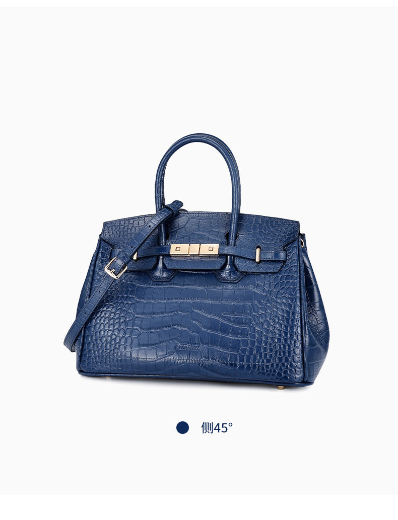 European and American New Style Platinum Bag Women Genuine Leather Handbag Fashion Women's Bag Crossbody Bag Niche Versatile Shoulder Bag Large Capacity
