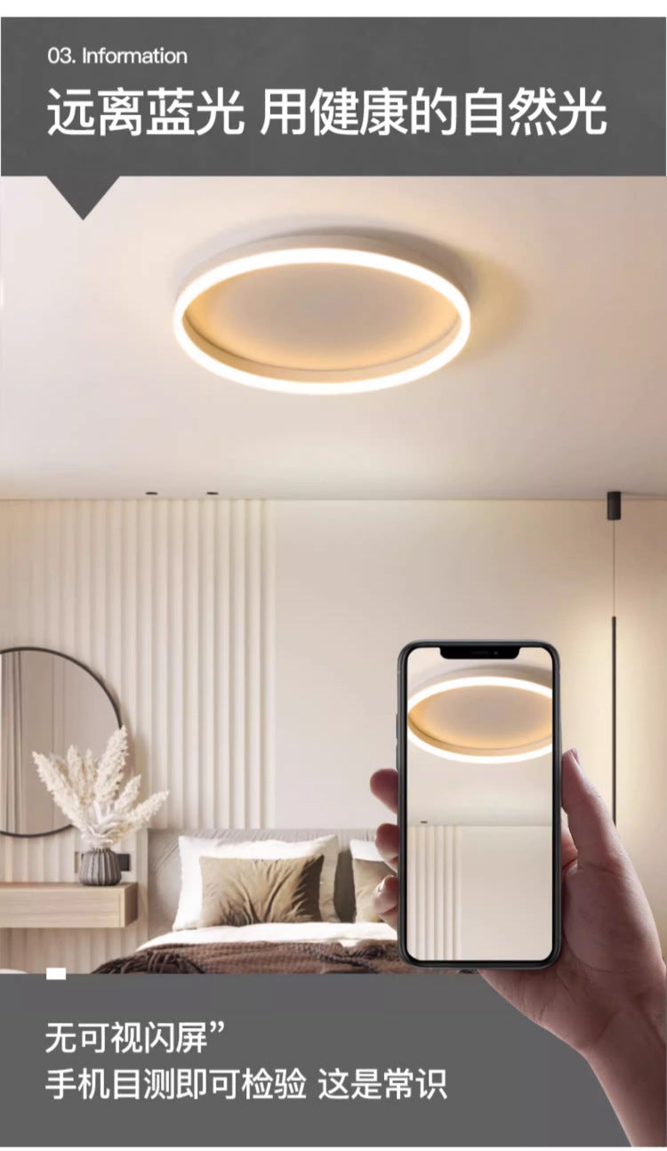 Ceiling Lamp led Bedroom Light Modern Minimalist Creative Ultra-Thin Nordic Master Bedroom Room Creative Personality Full Spectrum