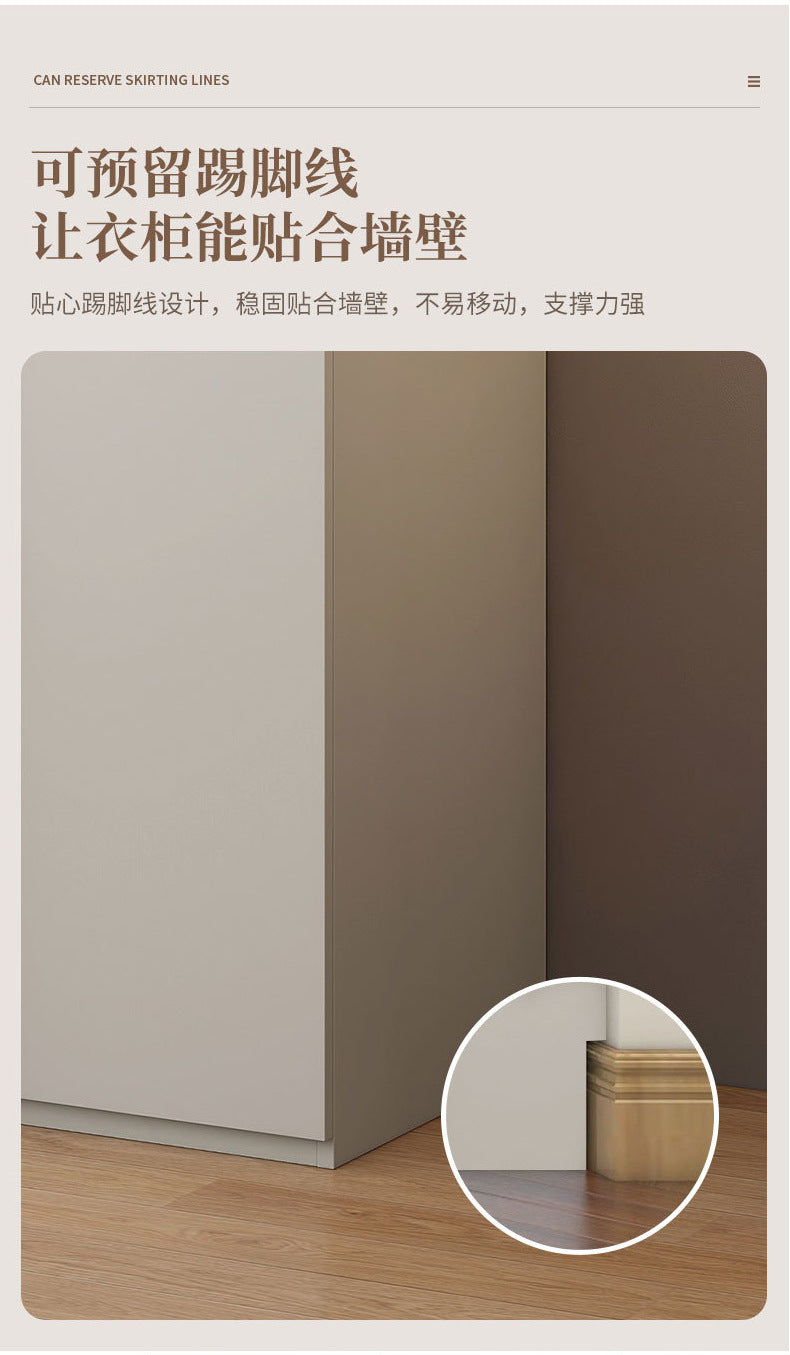 Wardrobe Solid Wood Hanging Area Multi-Bedroom Home Eco-Board Children's Room Corner Computer Desk Desk Cabinet Integrated Wardrobe