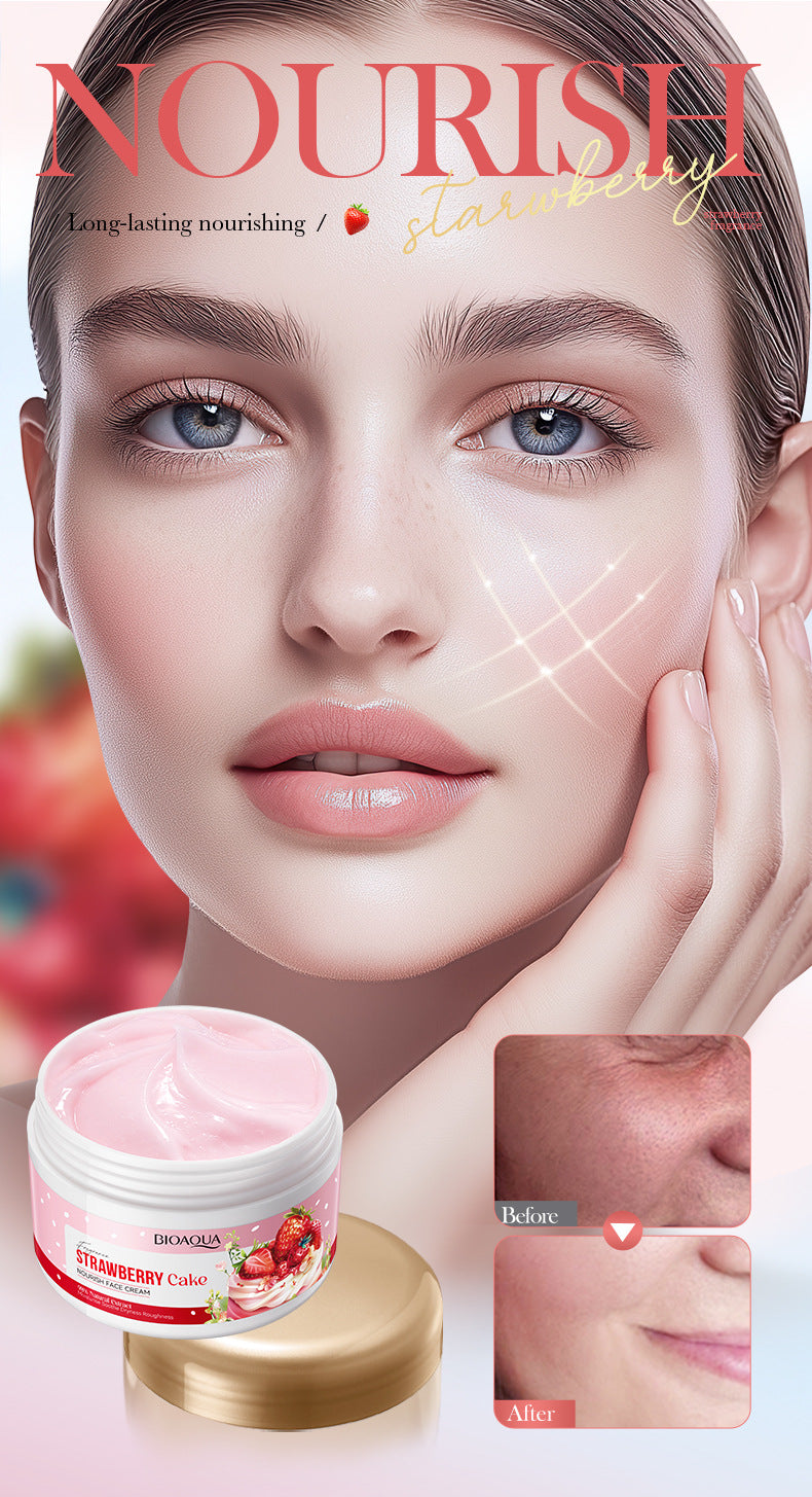 Full English Strawberry Cake Nourishing Cream BIOAOUA Moisturizing skin moisturizing cream  foreign trade wholesale