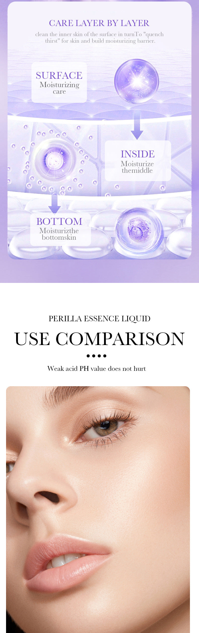 Polypeptide Perilla Skin Care Set  BIOAOUA Clean and Moisturizing Five-Piece Set  Wholesale