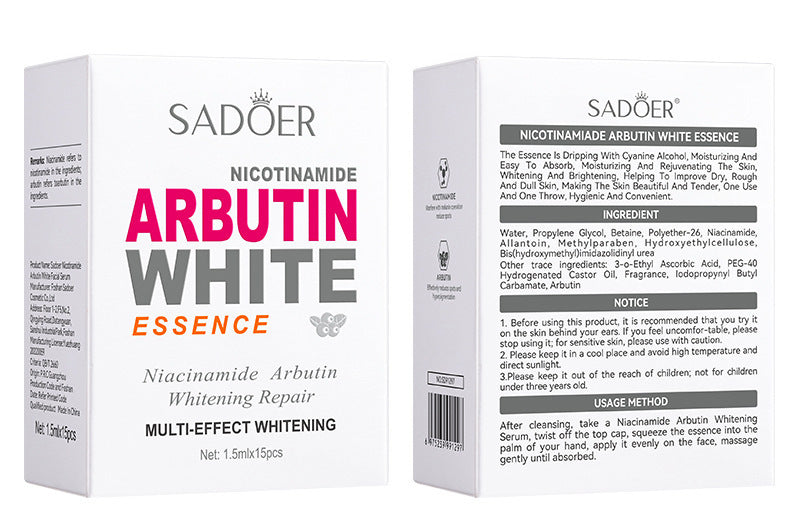 Full English Niacinamide Arbutin Set SADOER Whitening, hydrating, and moisturizing skincare products  wholesale