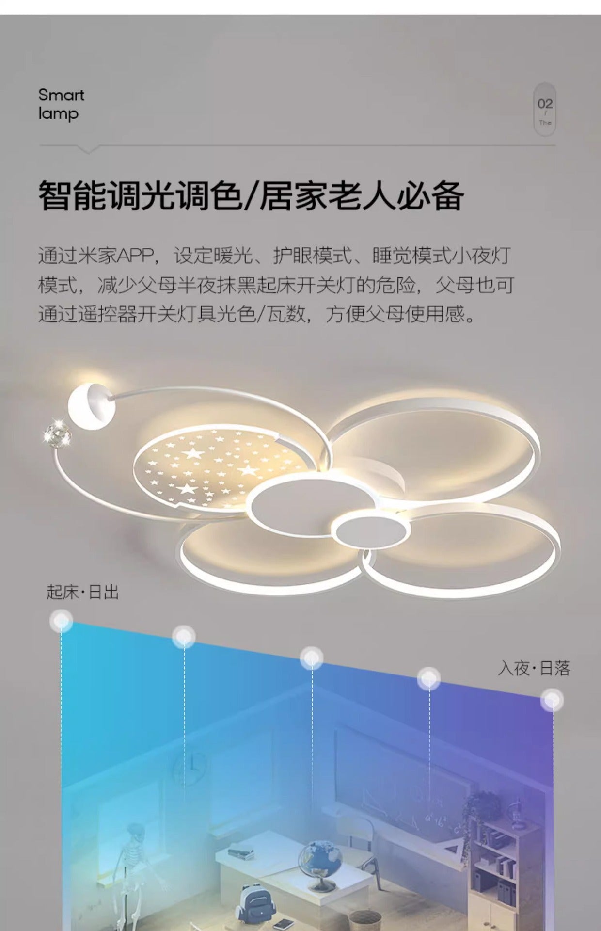 Living room lamp simple modern elegant led Starry Sky Ceiling Light Set Full House Package2025New Year's Bedroom Lamp