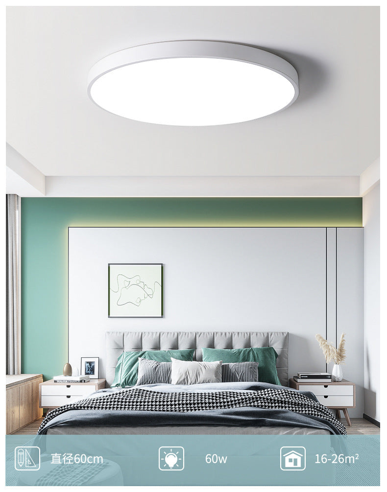 LED Ceiling Lamp Nordic Ultra-thin Rectangular Living Room Corridor Balcony Lighting Round Master Bedroom Room Lamp
