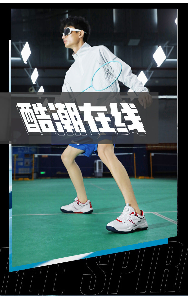 Large Size New Cushioning Anti-Slip Sneakers Breathable Table Tennis Shoes Low-Top Men's Professional Badminton Training Shoes