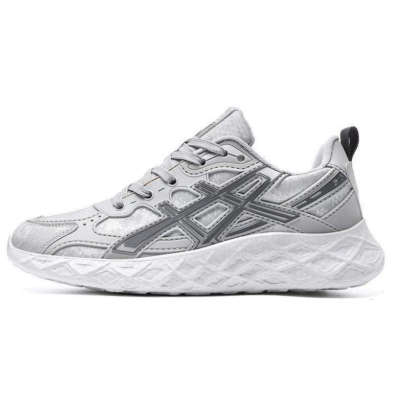 Men's Shoes2025Spring and Summer New Popcorn Soft Bottom Mesh Breathable Sports Shoes Casual Lightweight Shock Absorption Running Shoes