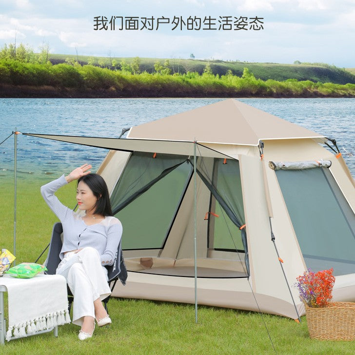 Fully Automatic Quick-Open Tent Outdoor Thickened Windproof Park Camping Portable Foldable Tent Sunshade Windproof