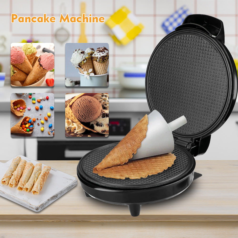 Home Use Breakfast Egg Roll Maker Ice Cream Roll Making Machine Electric Griddle Thin Pancake Maker Ice Cream Skin Spring Roll Machine