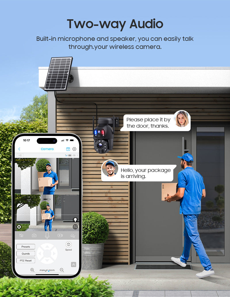 Factory direct sales4G Binocular6MP HD Outdoor Gun Ball Solar Camera202x Zoom Night Vision Camera
