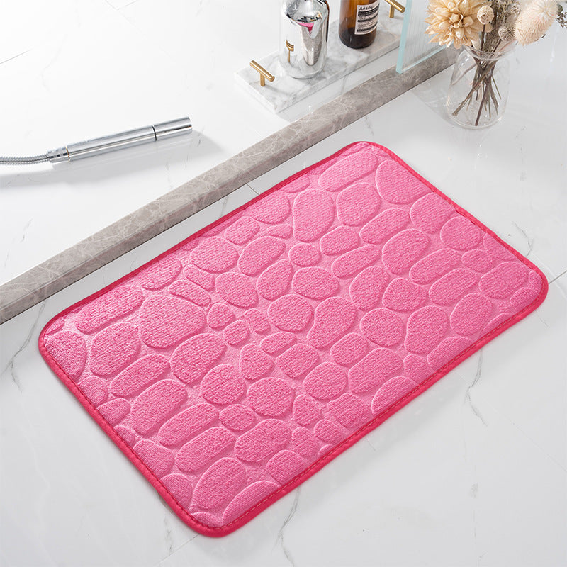 Special Coral Fleece Pebble Embossed Floor Mat Thickened Soft Bathroom Rug Machine Washable Carpet Wholesale