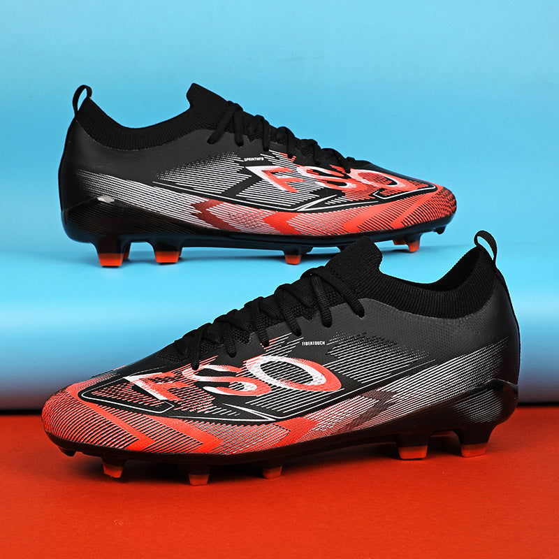 Manufacturer Football Shoes Long Spikes Student Adult Outdoor Turf Training Shoes Professional Competition Sports Shoes Wholesale