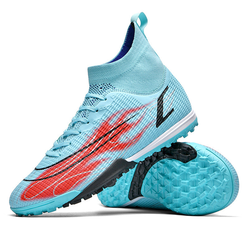 Comfortable football shoes for men and women, teenagers and students AG Spike TF Anti-Slip Breathable Turf Training Sneakers