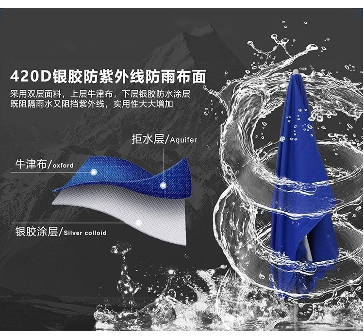 Outdoor Stall Sunshade Umbrella Shop Front Commercial Square Folding Telescopic Slope Umbrella Sun Protection Thickened Rain Shelter