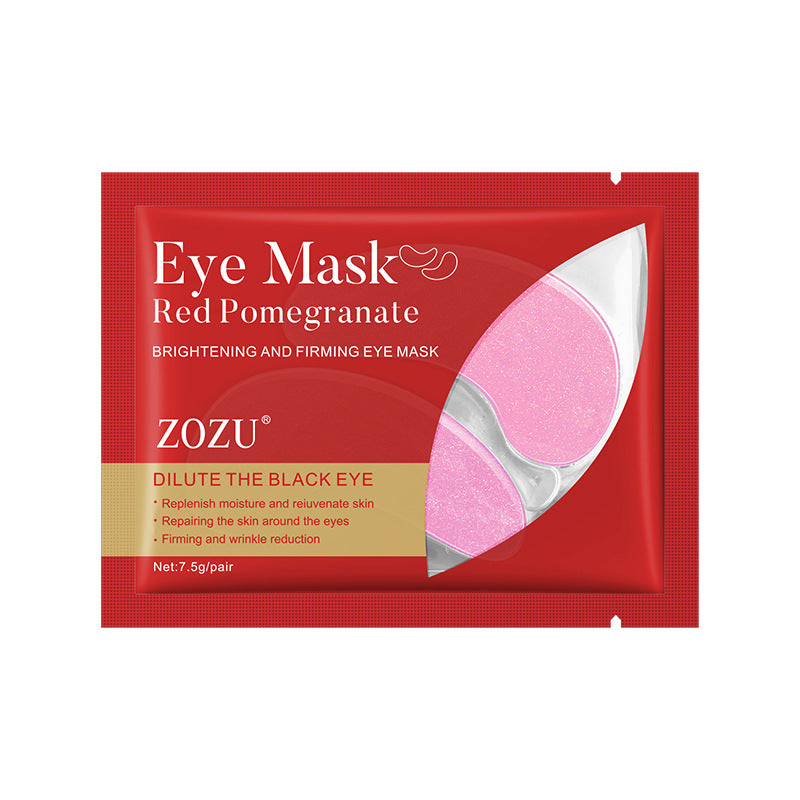 Gold Eye Mask Patch ZOZU Red Pomegranate Hydrating and Moisturizing Tablets Cross-border foreign trade eye care wholesale