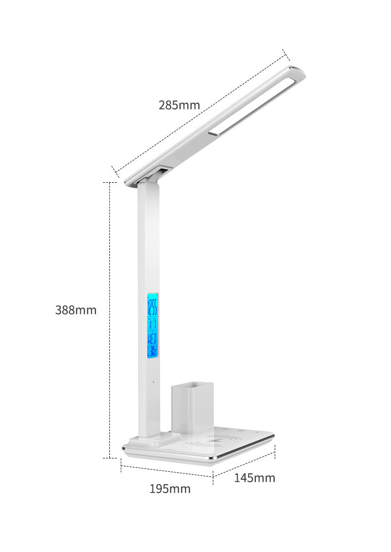 Office Pen Holder Desk Lamp Wireless Charging Touch Eye Protection Desk Lamp Student Dormitory 7-in-1 Multifunctional Night Light