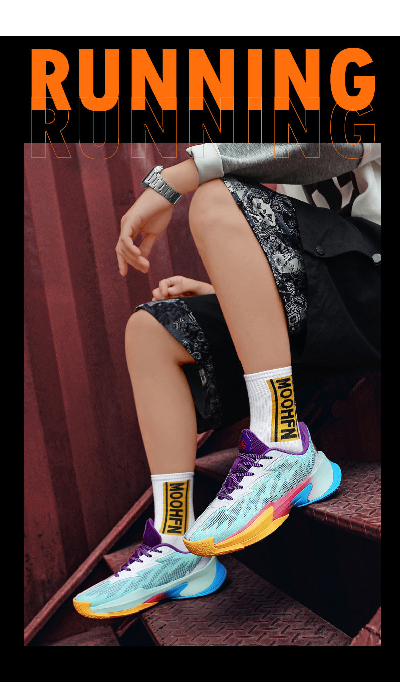 Basketball Shoes New Mesh Breathable Anti-Slip Practical Cushioning Rebound Sneakers Fashion Trend Lightweight Sports Shoes