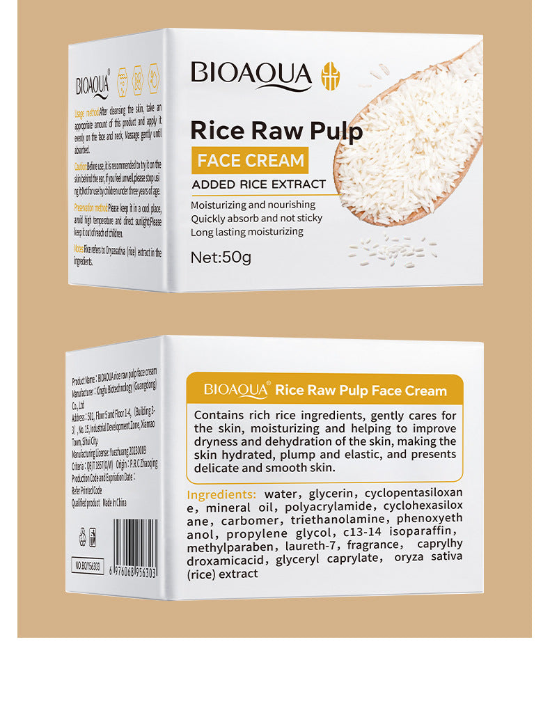 Full English Rice Skincare Set BIOAOUA Rice Puree Series Six-Piece Set Box  Wholesale