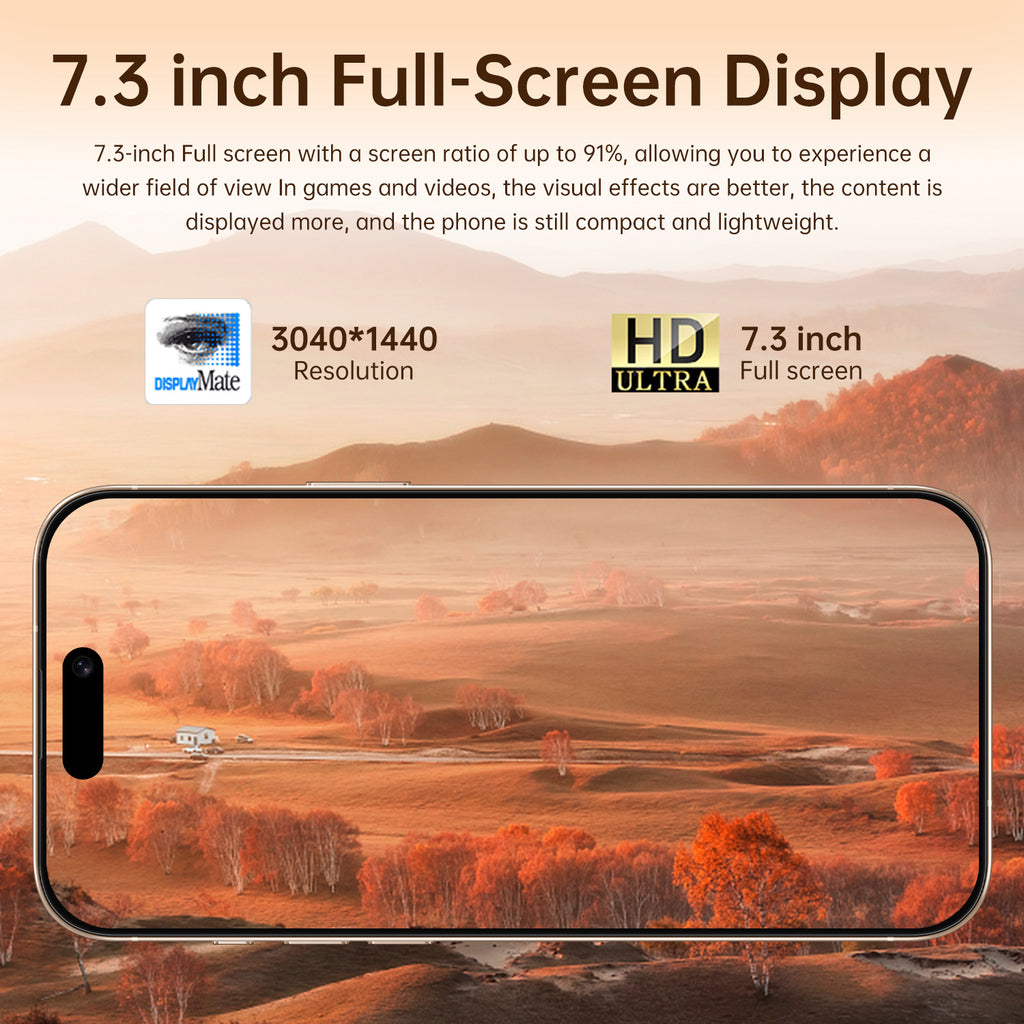 Hot-Selling Android Phone i16Pro Max Smartphone7.3Inch16+1T Factory Direct Sales of Mobile Phones