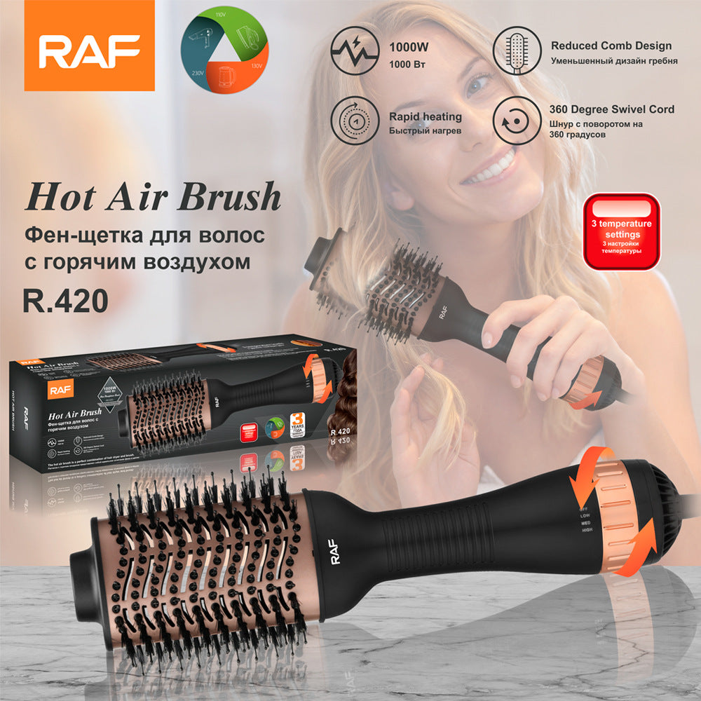 RAF European Standard Curling and Straightening Dual-use Hair Styling 3-in-1 Hot Air Brush Automatic Curling Iron Electric Hair Dryer